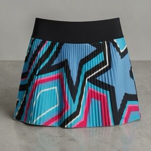Small Star Patterned Tennis Skort Lucky in Love Dual Pocket Mini Active Skort